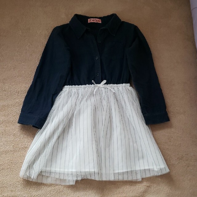 女の子 ワンピース 130 シャツワンピ キッズ/ベビー/マタニティのキッズ服女の子用(90cm~)(ワンピース)の商品写真