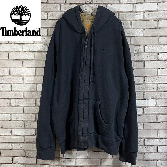 Timberland(ティンバーランド)の海外古着 ティンバーランド ビックサイズ 裏ボア ジップパーカー グレー2XL メンズのトップス(パーカー)の商品写真