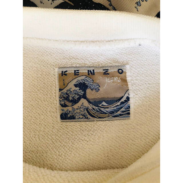 90's KENZO 葛飾北斎タグ スウェット ホワイト 希少