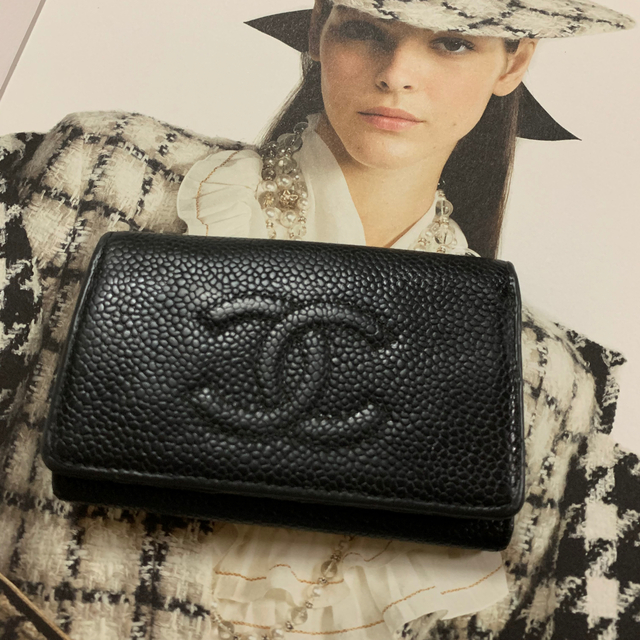 超美品　CHANEL　キャビアスキン　デカココ　6連　キーケース