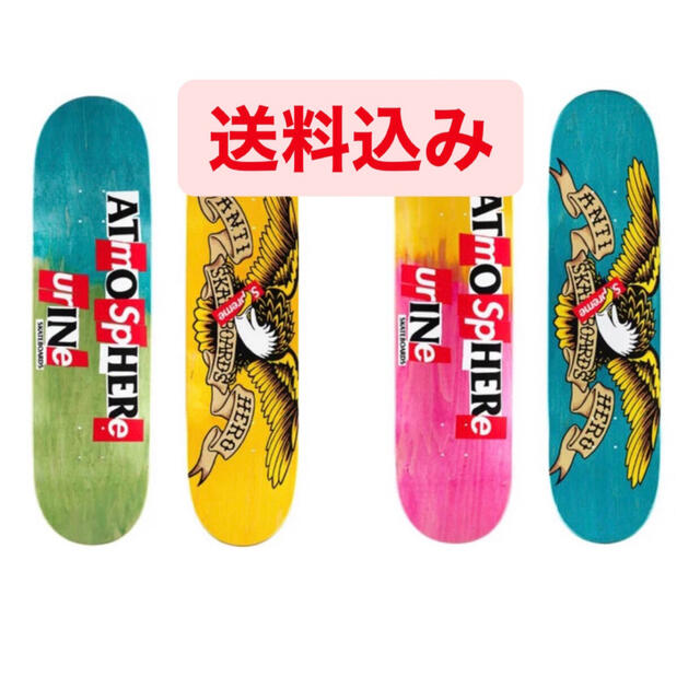 デッキ】 Supreme - 2個 Supreme smurfs skateboard deck スマーフの