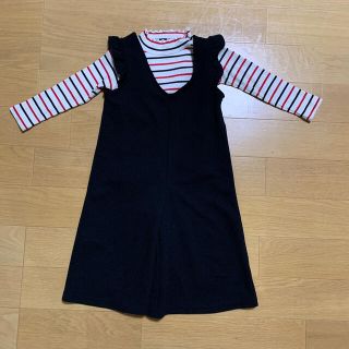 size100  女の子　サロペット長袖(パンツ/スパッツ)