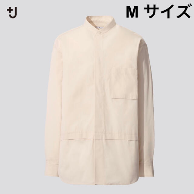 UNIQLO(ユニクロ)のUNIQLO ユニクロ ＋J スーピマコットンオーバーサイズシャツ 襟なし M メンズのトップス(シャツ)の商品写真