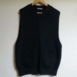 AURALEE SUPER FINE WOOL RIB KNIT ZIPVEST(ニット/セーター)