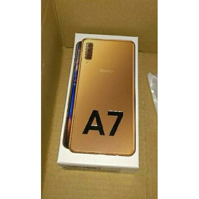 スマートフォン/携帯電話☆新品未開封 simフリー Galaxy A7 ゴールド モバイル