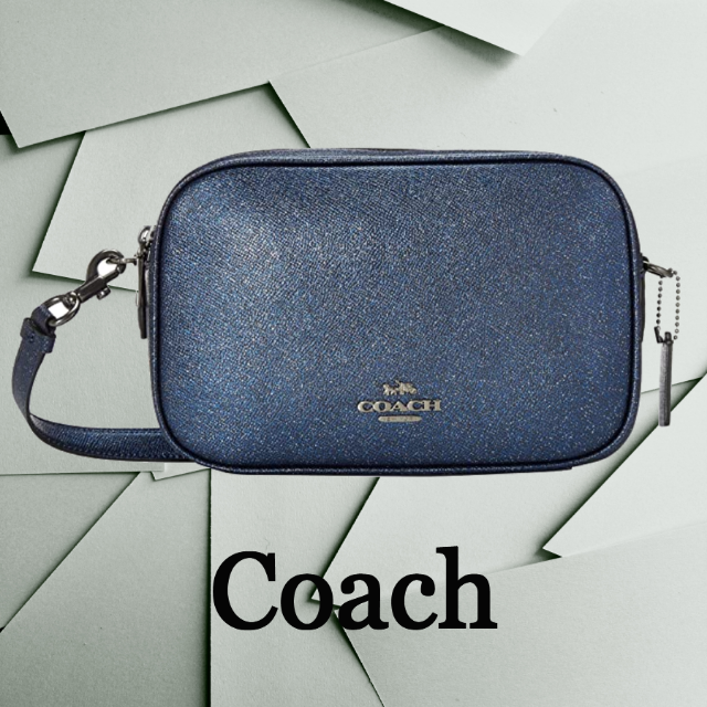 51インチストラップドロップ★SALE☆【Coach】グリッター　グレインジェス　クロスボディ