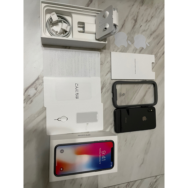 【ケース付き】iPhone X space gray 256GB