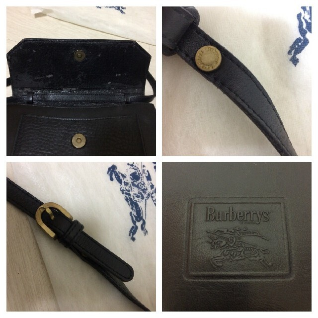 BURBERRY - バーバリー ショルダーバッグ 黒 レザー 本革の通販 BURBERRY - バーバリー ショルダーバッグ 黒 レザー 本革の通販
