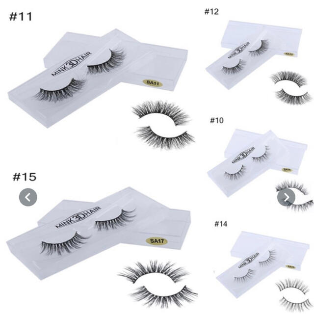 【A10】MINK 3D HAIR LASH つけま ミンクラッシュ 上質毛 コスメ/美容のベースメイク/化粧品(つけまつげ)の商品写真