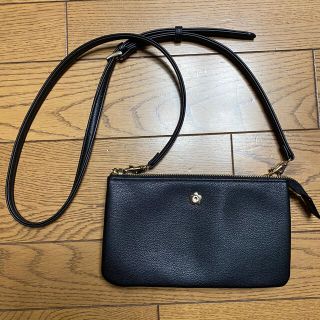 マリークワント(MARY QUANT)のマリクワ マリークヮント ショルダーバッグ 財布 ウォレット ブラック 黒 花(ショルダーバッグ)