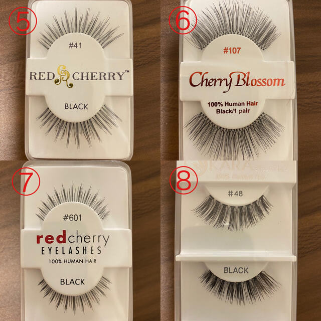 【3つ選択】Human Hair Eyelash USA直輸入 つけま 人毛 コスメ/美容のベースメイク/化粧品(つけまつげ)の商品写真