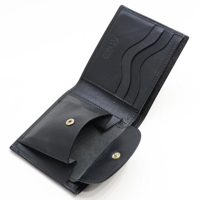 新品 イルビゾンテ 二つ折り 財布 折財布 コンパクト コインケース ブラック 1