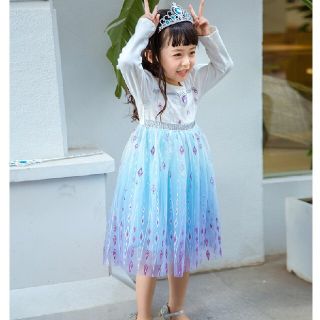 3444→3170円❤️新品☆アナ雪 アナのバレリーナ風ワンピースドレス❤️