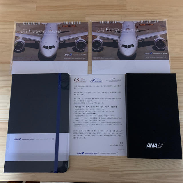 ANA(全日本空輸)(エーエヌエー(ゼンニッポンクウユ))のANA プラチナム　diary 手帳　カレンダー✖️2 インテリア/住まい/日用品の文房具(カレンダー/スケジュール)の商品写真