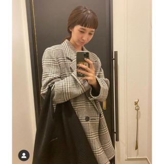 マウジー(moussy)の新作をお安く♡moussy CHECK MIDDLE ジャケット♡グレー(テーラードジャケット)