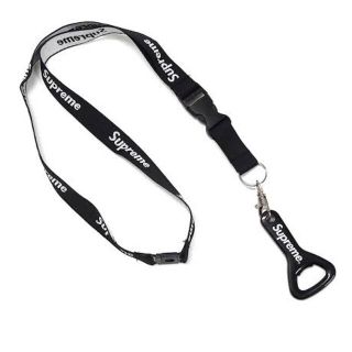 シュプリーム(Supreme)のsupreme 14SS Bottle Opener Lanyard 黒(キーホルダー)