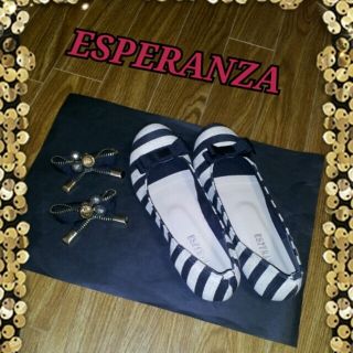 エスペランサ(ESPERANZA)のESPERANZA☆リボン付きフラット靴(ハイヒール/パンプス)
