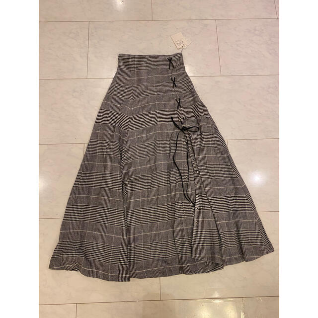 SNIDEL(スナイデル)のチェックレースアップスカート レディースのスカート(ロングスカート)の商品写真