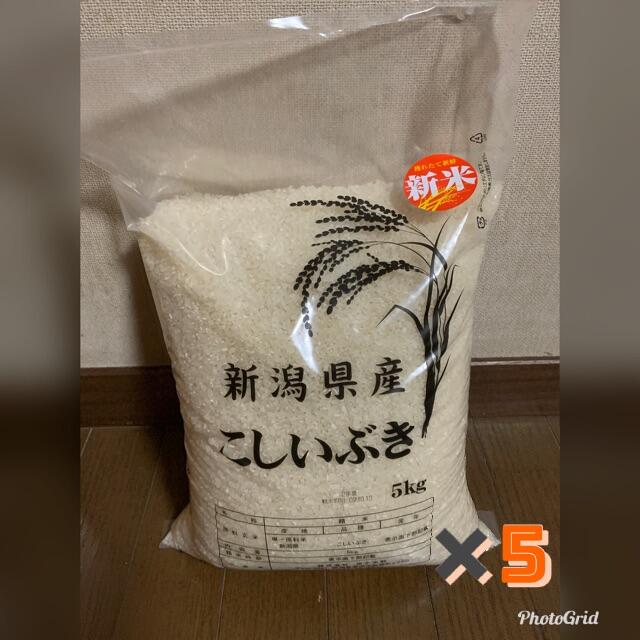 米/穀物　精米】令和2年産　25kg(5kg×5）　新潟産　こしいぶき