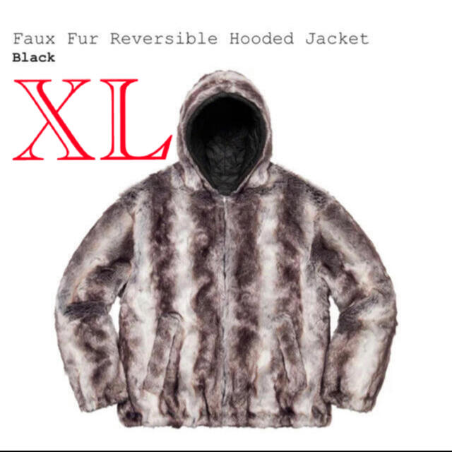 新品未使用　Faux Fur Reversible Hooded JacketBlackSIZE
