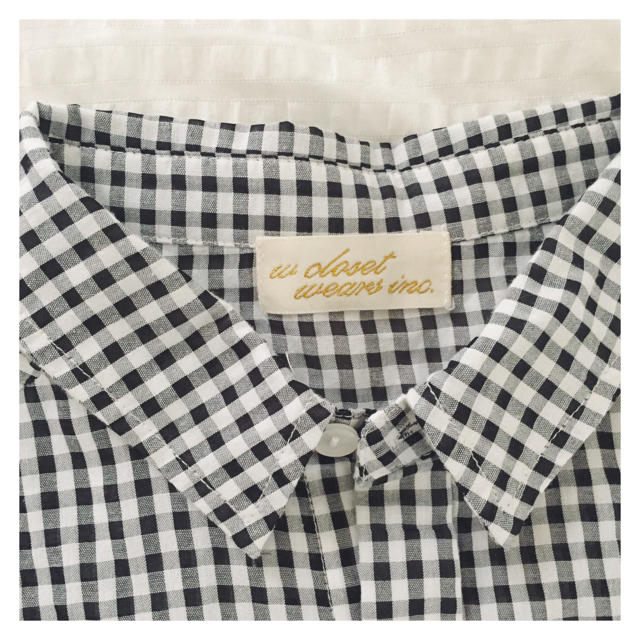 w closet(ダブルクローゼット)のギンガムチェック shirt  レディースのトップス(シャツ/ブラウス(半袖/袖なし))の商品写真