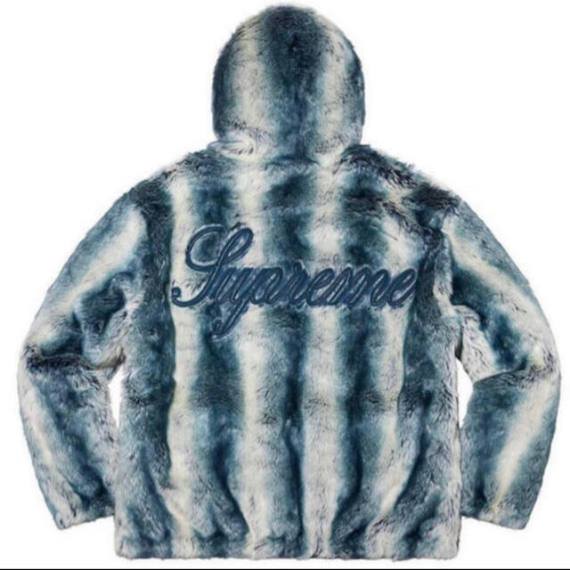 Supreme(シュプリーム)の新品 青L 20AW Faux Fur Reversible Hooded メンズのジャケット/アウター(ブルゾン)の商品写真