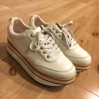 ザラ(ZARA)のZARA♡厚底合皮スニーカー(スニーカー)