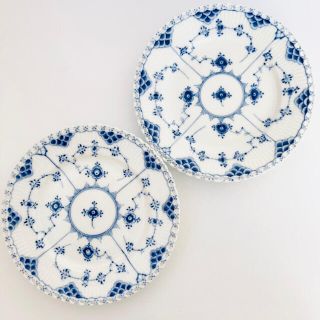 ロイヤルコペンハーゲン(ROYAL COPENHAGEN)のロイヤルコペンハーゲン フルレース プレート 17.5cm 1級品 2枚セット(陶芸)