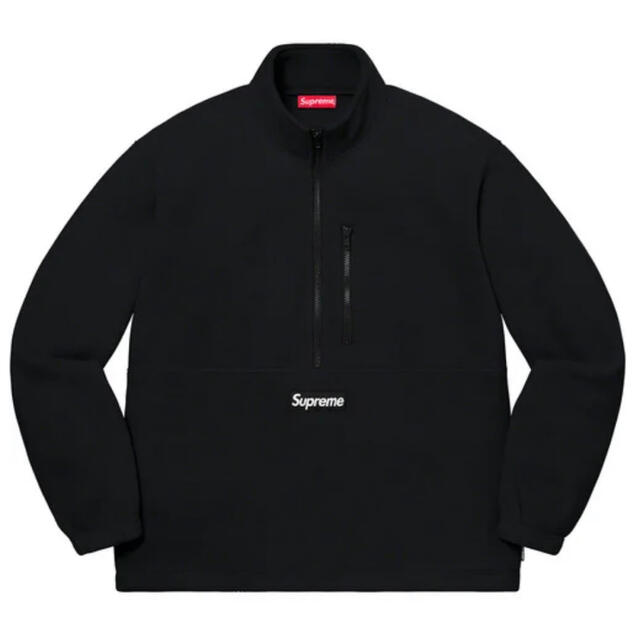 supreme Polartec Half Zip Pullover 黒 Ｓ