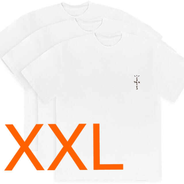 XXL Travis Scott CJ T-Shirt 3 Pack White