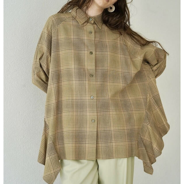 CLANE BACK FLOWING FRILL SHIRTシャツ/ブラウス(長袖/七分)