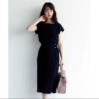 JUSGLITTY ジャスグリッティー ベルト付タイトニットワンピース の