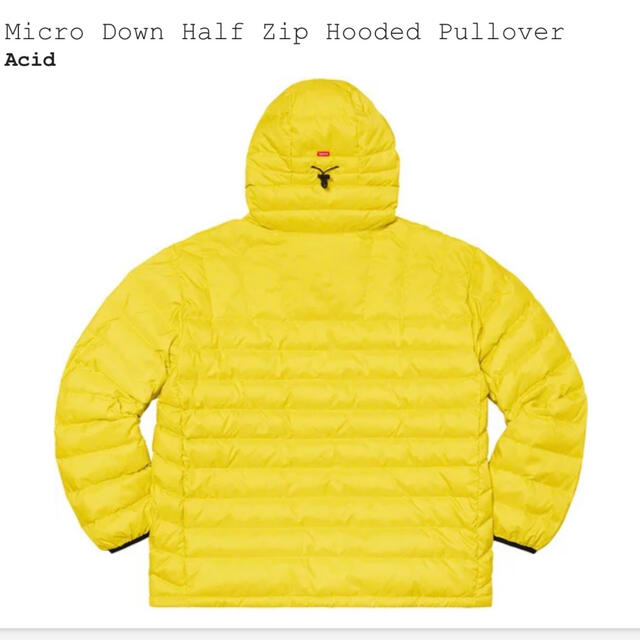 Micro Down Half Zip Hooded Pullover 黄L