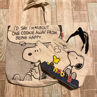 スヌーピー(SNOOPY)のとうくんママ専用】スヌーピー　トートバッグ　エコバッグ　2枚セット(トートバッグ)