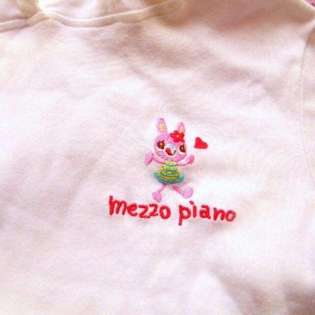 mezzo piano(メゾピアノ)のメゾピアノ　うさ耳フードのミミちゃんのカットソー140 キッズ/ベビー/マタニティのキッズ服女の子用(90cm~)(Tシャツ/カットソー)の商品写真