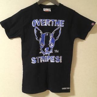 オーバーザストライプス(OVER THE STRIPES)のチワワTシャツ(青プリント)(Tシャツ(半袖/袖なし))