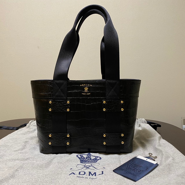 かとう様専用 ADMJ 牛革クロコダイル型押しデイリートートハンドバック