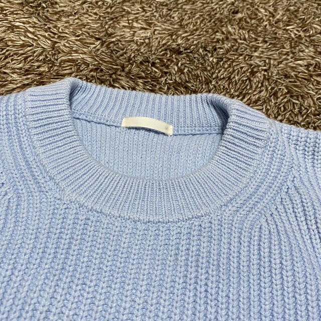 GU(ジーユー)の青 ニット セーター メンズのトップス(ニット/セーター)の商品写真