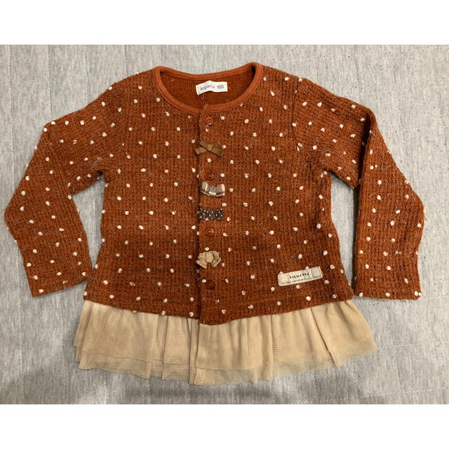 Biquette(ビケット)のキムラタン  ビケット　ニットカーディガン  カットソー キッズ/ベビー/マタニティのキッズ服女の子用(90cm~)(カーディガン)の商品写真