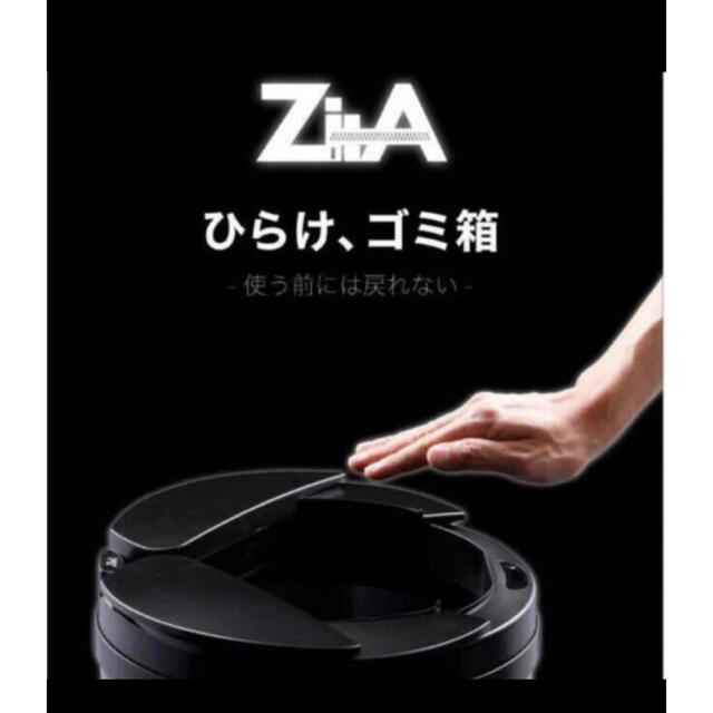 ジータ ひらけゴミ箱 自動 ZitA ステンレス 45L ブラック