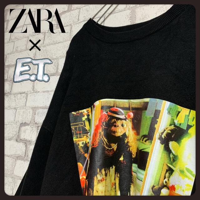 【E.T.コラボ♪】ZARA ザラ/ニット カットソー ビッグプリント 名作 | フリマアプリ ラクマ
