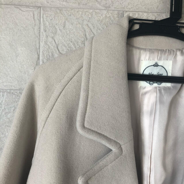 IENA(イエナ)のユキ様専用　美品⭐️Non Sans ノンサンス　グレージュ　コート レディースのジャケット/アウター(ロングコート)の商品写真