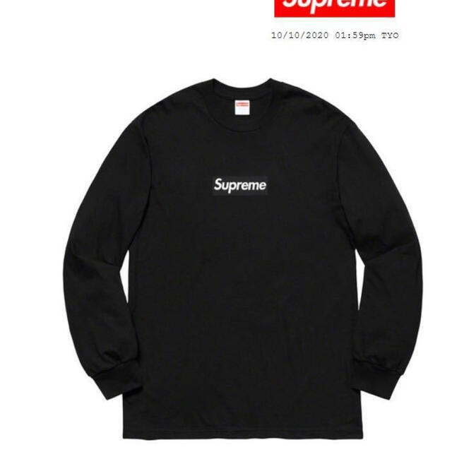 新品未使用　早い者勝ち　Supreme Box Logo L/S Tee  黒Mboxlogo