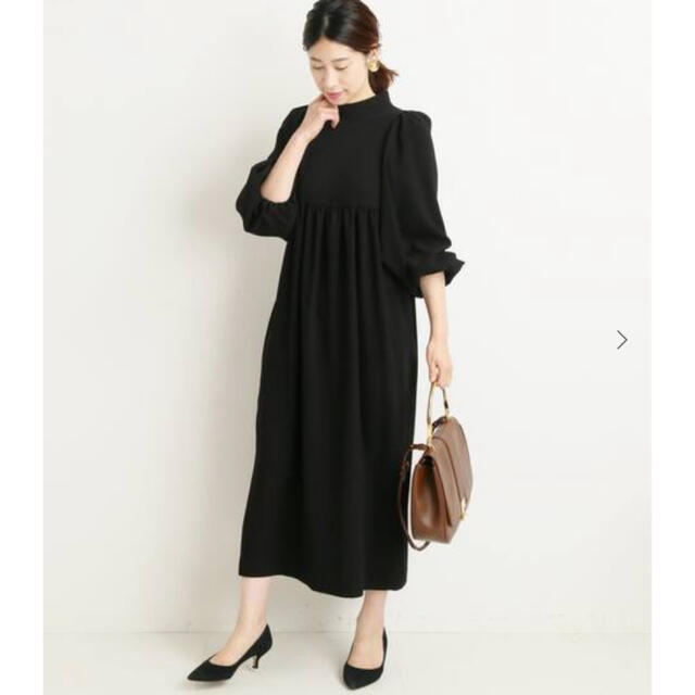 新品】ベルメールパーイエナ サテンジョーゼットロングワンピース