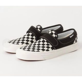 ヴァンズ(VANS)のvans slip-on 47 v dx スリッポン　チェッカー(スニーカー)