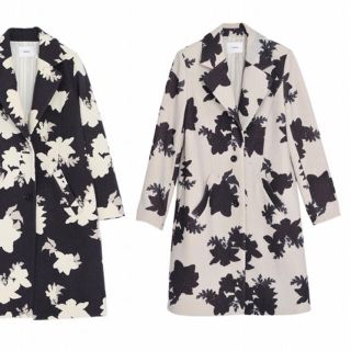 ムルーア(MURUA)のMURUA flat flower coat  ウール　コート　ムルーア(ロングコート)