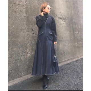 アメリヴィンテージ(Ameri VINTAGE)の最終値下げ！ameri  STUDS DENIM DRESS(ロングワンピース/マキシワンピース)