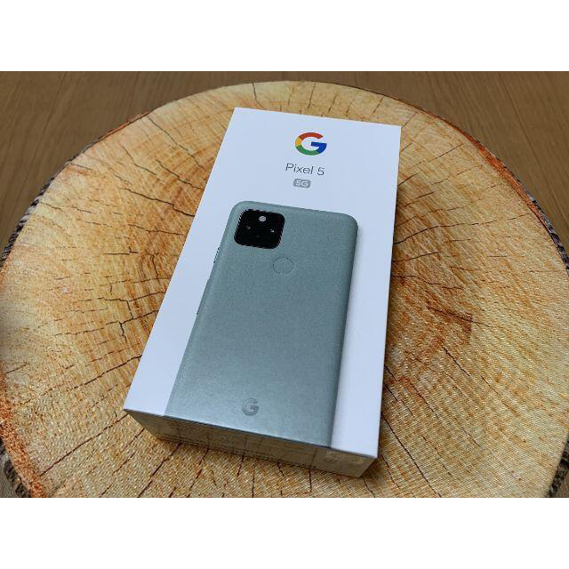 未使用 Google Pixel 5 128GB Sorta Sage  au スマホ/家電/カメラのスマートフォン/携帯電話(スマートフォン本体)の商品写真