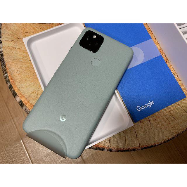 未使用 Google Pixel 5 128GB Sorta Sage  au スマホ/家電/カメラのスマートフォン/携帯電話(スマートフォン本体)の商品写真