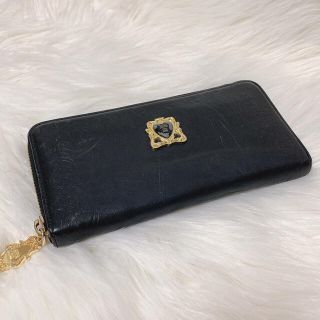 アナスイ(ANNA SUI)のANNA SUI アナスイ ラウンドファスナー 長財布 ブラック 黒 花柄(財布)